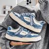 Zapatillas Deportivas Casuales de Nicho para Hombre Estilo Coreano de Moda Estilo Universitario Suela Gruesa para Aumentar la Altura Cordones Bajo-Corto Color Contrastante Dropshipping