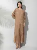 Vestido de Alta Gama Elegante Estilo Francés Bordado a Mano para Mujer de Miyake Heavy Industry, Cintura Entallada, Versátil Elegante Vestido Largo de Alta Gama