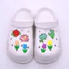 Amazon Flor de Dibujos Animados Goma Suave de PVC Decoración para Zapatos DIY Accesorios para Zapatos Croc Hebilla de Zapato Accesorios de Adorno de Flor de Colores para Zapatos