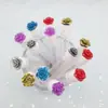 Tubo de rosa con purpurina tubo de ensayo para pestañas cepillo para pestañas tubo transparente cepillo para pestañas reemplazable multicolor venta al por mayor transfronteriza