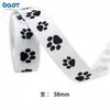 Cinta con huella de mascota, collar de tracción, lazo, hilo, collar de tela para mascotas, accesorios para prendas de vestir