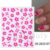 Adesivos de Unhas Transfronteiriços Novo Estilo Letras Simples em Inglês Quatro Cores Artísticos Florais Adesivos de Unhas com Letras Atacado