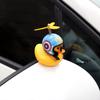 Pato amarelo fluorescente de bicicleta com capacete pato turbo luz de condução de pato buzina de pato corta-vento pato amarelo
