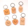 Llavero de publicidad de madera código bidimensional personalidad DIY regalo de exposición grabado llavero de madera