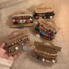 Pulsera Nueva de Madera con Cuentas Estilo Chino Antiguo, Lujo Ligero y Sensación de Alta Gama, Joyería de Moda y Temperamento Sencillo al por Mayor