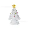 Hecho a Mano Vidrio Tejido con Alambre Carrusel Árbol de Navidad Iglesia Regalo de Navidad para Niños Artesanía de Vidrio Suministro Transfronterizo
