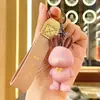 Lindo llavero colgante de animal de resina, llavero moderno de acrílico colorido, decoración para bolso y coche, pequeño regalo