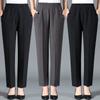 Pantalones para mujeres de mediana edad y mayores, pantalones de primavera y otoño para madres, pantalones gruesos y sueltos para ancianos, ropa de abuela, ropa exterior informal de cintura alta
