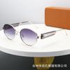 Nuevas Gafas de Sol Redondas de Metal con Montura Pequeña de Lujo Ligero para Mujer 2024 Gafas de Sol Anti-UV para Celebridad Cibernética Transfronteriza