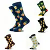 Nuevos Calcetines de Media Pantorrilla de Moda Otoño e Invierno de Amazon con Temática de Cerveza, Calcetines para Hombre de Comercio Exterior, Calcetines de Algodón de Moda Transfronterizos con Forma de Copa de Vino