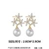Brincos de agulha de prata S925 AAA Zircon incrustado Fashion Pearl Pendant High-end Sense Brincos Light Luxury Bridal Elegant Brincos