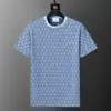Camiseta de manga curta de alta qualidade, transfronteiriça, corretamente etiquetada, nova, da moda, para o verão, solta, jacquard, comércio exterior europeu e americano