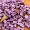 Batata doce roxa em cubos atacado novo produto grão de batata doce roxa desidratada batata doce roxa seca biscoitos de assar decorativo mingau cozimento