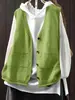 Xinshangyu Roupas Femininas Sem Manga Artístico Retro Casual Versátil Estilo Preguiçoso Cor Sólida Camada Camisa de Lã Tricô Feminina