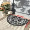 Felpudo de entrada Amazon para envío transfronterizo, felpudo semicircular, absorbente de agua, resistente a la suciedad, alfombra de terciopelo de cristal antideslizante