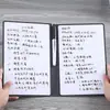 Caderno de Quadro Branco Apagável de Couro Atacado Bloco de Notas de Escritório Casa Estudante Quadro de Rascunho para Ensino Bloco de Notas Apagável