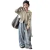 Conjunto de Ropa para Niña Primavera y Otoño 2026 Elegante Cárdigan con Capucha y Pantalones Anchos Casuales Conjunto de Dos Piezas