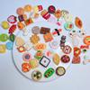 Tiktok comida de simulación igual y juego caricatura mini pizza pegamento crema funda para teléfono diy resina comida y juego accesorios para el cabello