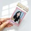 Álbum de Tarjetas de Hojas Sueltas Transparente de Alta Definición de 6 Agujeros A7 Páginas Interiores No Estándar Bolsa de Almacenamiento con Adhesivo de Recarga para Álbum de Fotos de Dos Compartimentos