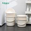 Balde de Plástico Doméstico para Lavar Roupa com Tampa Balde Espesso para Armazenamento de Água Bacia Estudantil para Lavanderia de Dormitório