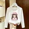 Camiseta de manga larga para niña, algodón puro, para primavera y otoño, modelo nuevo 2026, top para niña, camiseta, camiseta interior básica para niños