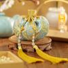 Sache Aromático do Festival da Lua de Qian Li, Bolsinha de Brocado Estilo Tradicional, Bolsa Vazia de Formato Único, Lembrança Hanfu Estilo Antigo