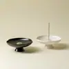 Nuevo quemador de incienso minimalista de estilo chino con base portainciensos de pie alto, quemador de incienso de interior inspirado en el Zen, quemador de incienso de cerámica hecho a mano