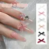 Celebridade da Internet Nail Art Laço de Organza Acessórios Malha de Tecido Tridimensional Renda Decorações de Unhas de Fada Acessórios de Strass para Unhas