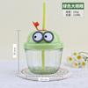 Taza Mini Chubby de Moda para Niños Bebida de Café con Popote Vaso de Vidrio Ins Dibujo Animado Regalo Promocional Taza Ton Ton