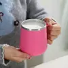 Taza creativa de acero inoxidable 304 de doble capa, moderna, para oficina, hogar, práctica, venta al por mayor