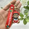 Llavero Colgante Navideño Muñeco Pequeño Tridimensional Cruzando la Frontera Papá Noel Muñeco de Nieve Colgante Regalo Festivo Exquisito