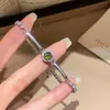 Pulsera con Colgante Redondo de Circonita de Lujo Ligero Dopamina con un Diseño Único, Joyería Exquisita y de Alta Gama para Mujeres