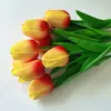Flores Artificiales Transfronterizas, Tulipanes, Flores Artificiales, Sala de Estar Húmeda, Decoraciones de Mesa para Interiores de Lujo Ligero, Adornos Decorativos de Ramo