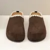 Meias Pantufas Fechadas Estilo Birkenstock Bordadas Vintage para Mulheres, Novidade Primavera e Outono 2026 Pantufas Lace com Plataforma Baixa