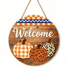 Letrero de Calabaza de Madera de Otoño Transfronterizo Letrero de Puerta Decoración Artesanía de Madera Adorno Colgante de Otoño Decoración de Pared S