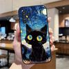 Adecuado para Samsung S25Ultra Funda de Teléfono Móvil S26 Cielo Estrellado A16 Gato A72 Funda Protectora S24 Carcasa Blanda Tpu Negro A90