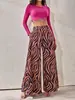 Pantalones de pierna ancha con estampado de cebra para mujer, de tiro alto, corte holgado, pierna recta, modelo nuevo 2026, con bolsillos laterales, pantalones casuales, venta al por mayor
