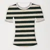 Tejido de punto de algodón personalizado con patrón de rayas, adecuado para camisetas y camisetas interiores de moda de primavera y verano; tejido elástico, transpirable y apto para la piel