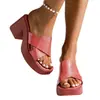 Sandálias de plataforma com salto alto, bico aberto e tiras cruzadas, estilo europeu e americano, para mulheres, salto grosso, versátil para uso externo, bico quadrado, sapatos da moda, Amazon