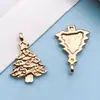 Colgante Mixto de Aleación de Zinc para Joyería DIY - Nieve de Oro 21 Quilates, Muñeco de Nieve, Alce, Copo de Nieve, Bastón de Caramelo, Campana