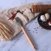 Suministros de Cocina Mango de Madera Sartén Antiadherente Espátula de Silicona Juego de 11 Piezas Marrón con Juego de Cubeta de Almacenamiento Diseño Anti-Escaldado