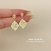 Brincos Flor de Diamante Retrô Francês Luxo Leve Temperamento Estilo Palaciano Lindo Design de Moda Brincos de Indústria Pesada para Mulheres