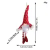 Decoración Navideña Transfronteriza Muñeco Rudolph con Lentejuelas y Luces Muñeco Enano Luminoso sin Rostro Adornos