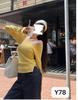 Top de punto asimétrico sin hombros para mujer, nuevo estilo de otoño, corte ajustado, manga larga, top de moda, comercio exterior transfronterizo
