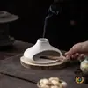 Incensário Cerâmico Pequeno de Lareira para Madeira Sagrada, Cedro e Sálvia; Ornamento de Atmosfera para Decoração de Casa; Acessório para Cerimônia do Chá