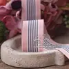 Cinta de rayas contrastantes importada de Corea del Sur, accesorios para el cabello, material de embalaje para manualidades, ropa, cinta tejida de borde grueso de doble cara