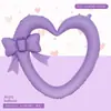 Globos huecos en forma de corazón con lazo transfronterizos en colores sólidos mate para decoración de escenas del Día de San Valentín y cumpleaños, venta al por mayor