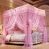 Mosquitero estilo europeo para el hogar Cama doble de 1.8 m Viento de princesa Corte Piso Tres puertas 1.5 m Soporte grueso y audaz