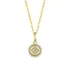 Colar Bússola Retrô em Prata de Lei S925 para Mulheres Luxo Leve Moda Zircônia Incrustada Corrente para Clavícula Design de Nicho Joias Versáteis Tendência