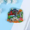 Ímãs de Geladeira Personalizados de Cidades de Todo o País, Feitos de Madeira e Resina, Adesivos Magnéticos Criativos de Desenho Animado, Pontos Turísticos Culturais, Homenagem, Atacado